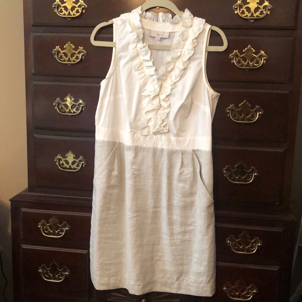 LOFT linen dress with pockets